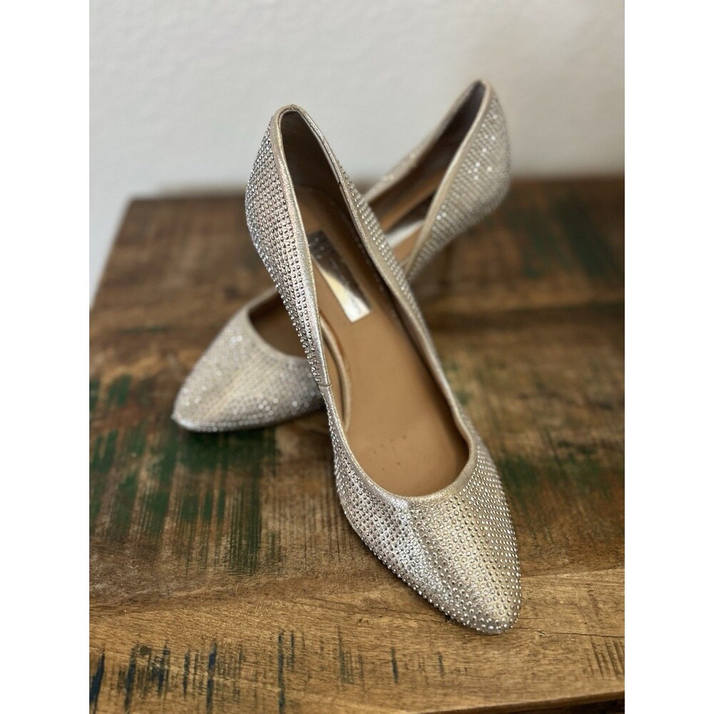 Inc International Concepts Women's Sparkly Silver Heels, Size 7.5